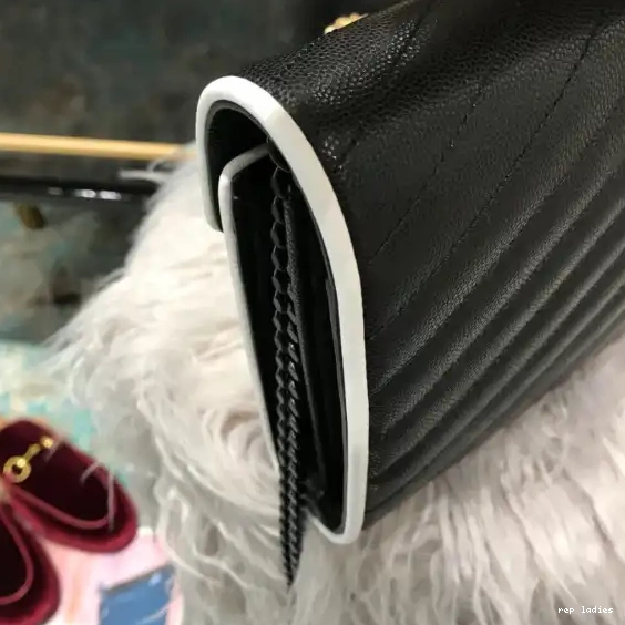 Repzbay REP YSL MATELASSÉ CHAIN CASSANDRE WALLET 0518